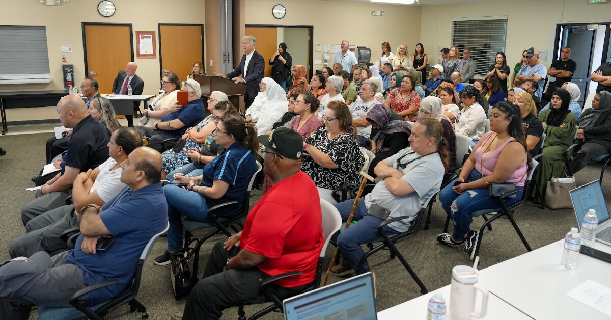 Staff, students, and supporters attending the CALA petition presentation